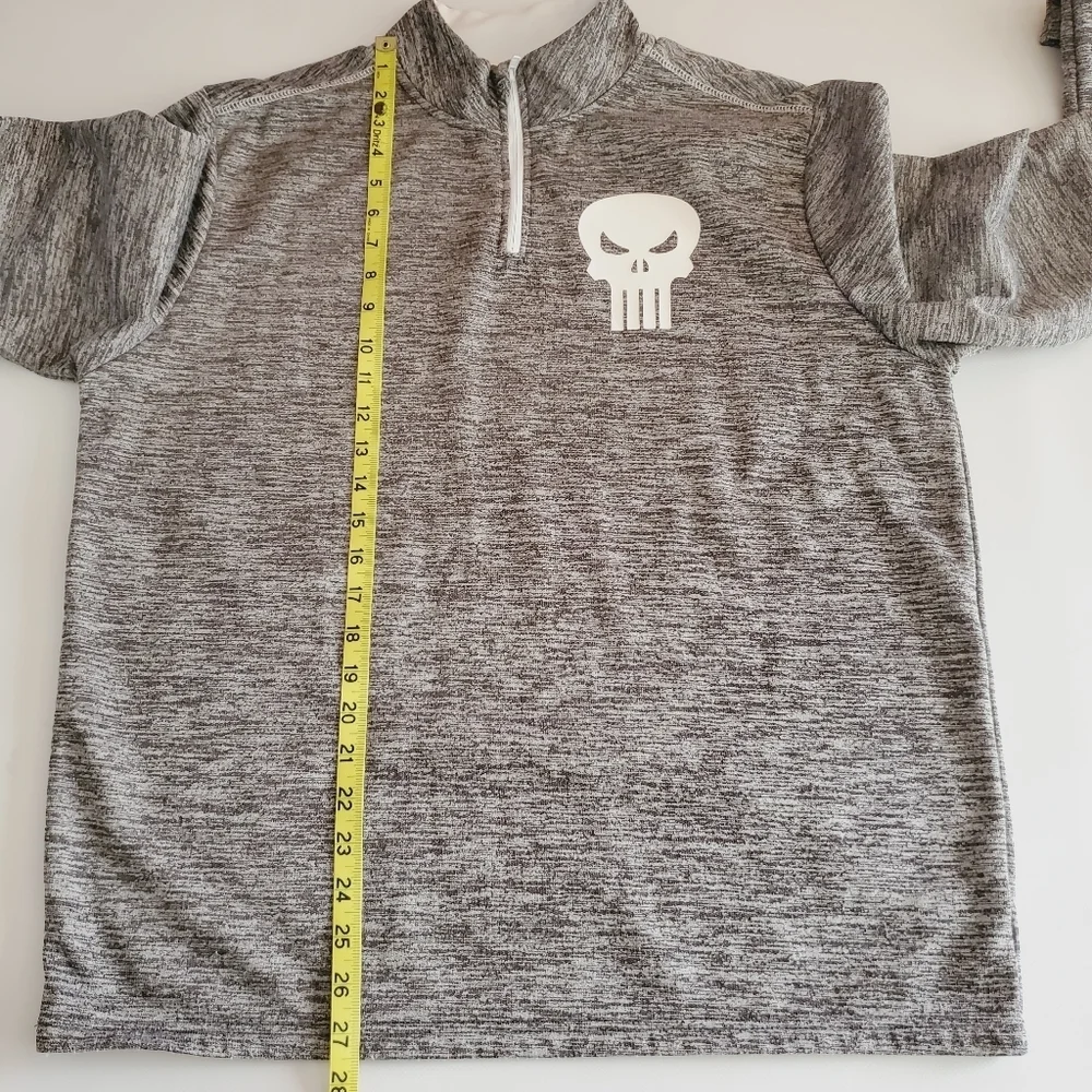 Marvel Punisher 1/4 Zip Pullover Size M (38/40) *7101 - Picture 8 of 9